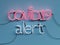 COVID19 Alert neon graphic sign with blue background and word mode on with red neon color