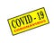 Covid19 stamp yellow corona