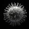 COVID19 virus . Electron microscopic view . Created by generative AI