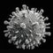 COVID19 virus . Electron microscopic view . Created by generative AI