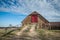 Cow barn or cattle shed in the old property.