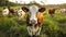 Cow farm, An image of cows in a meadow, Agriculture animal, organic farm