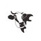 Cow head cattle silhouette milk
