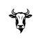 Cow Head Icon, Cattle Symbol, Milk Farm Logo, Minimal Cow Portrait
