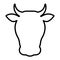 Cow head outline icon