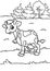 Cow kind animal character cartoon meadow village coloring page