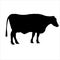 Cow milk silhouette vector black on white background