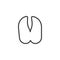 Cow paw print line icon