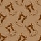 Cow seamless pattern. Head of bull pattern. beef texture.