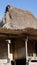 Cow skull detail of hut in Bena a traditional village with grass huts of the Ngada people in Flores.