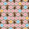 Cow symmetry style seamless pattern