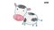 Cow talking and swing animation with mask. Cute oil pastel drawing crayon doodle hand drawn animation.