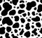 Cow texture pattern repeated seamless black white animal spot