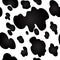 Cow texture pattern repeated seamless black and white lactic chocolate animal jungle print spot skin fur