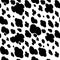 Cow texture pattern repeated seamless black and white milk