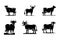 Cow Tracing Lonely Vector Illustration