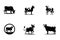 Cow Tracing Lonely Vector Illustration