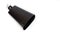 Cowbell percussion musical instrument, black metal with a wooden stick