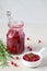 Cowberry sauce with rosemary and coconut sugar. Cranberry confiture. Spicy berry jam to meat, turkey. Autoimmune Paleo. Diet