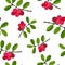 Cowberry seamless pattern