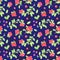 Cowberry watercolor seamless pattern