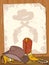 Cowboy background with american boots