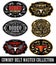 Cowboy belt buckle vector master collection set design