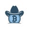 Cowboy and bitcoin logo design inspiration