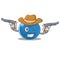 Cowboy blueberry character cartoon style