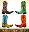 Cowboy Boots - detailed illustration