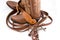 Cowboy boots and reins