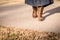 Cowboy Boots Walking Forward in Afternoon Sunlight