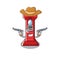 Cowboy boxing game machine isolated the mascot