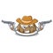 Cowboy bundt cake character cartoon