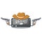 Cowboy button backspace isolated in the mascot