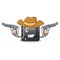 Cowboy button f10 in the mascot shape