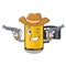 Cowboy camera roll in the mascot shape