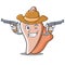 Cowboy cute shell character cartoon