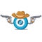 Cowboy Electroneum coin chracter cartoon