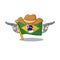 Cowboy flag brazil in the cartoon shape