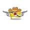 Cowboy flag brunei darussalam on a cartoon