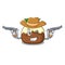 Cowboy fruit cake character cartoon