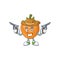 Cowboy fruit persimmon character for object cartoon
