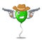 Cowboy green balloon cartoon Birthday very funny