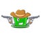 Cowboy green tea character cartoon