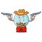 Cowboy gumball machine character cartoon