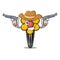 Cowboy hair clip character cartoon