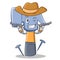 Cowboy hammer character cartoon emoticon