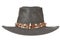 Cowboy hat with crocodale teeth
