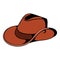 Cowboy hat icon cartoon